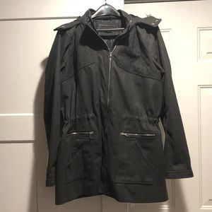 Gray Anorak Style Heavy Winter Jacket